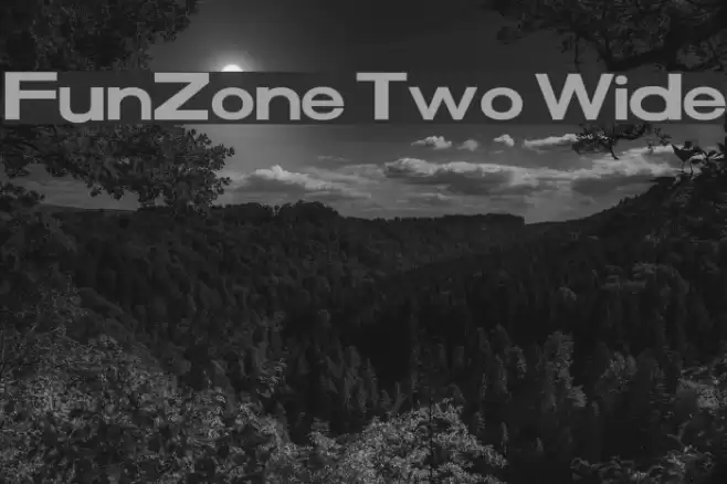 FunZone Two Wide Font examples