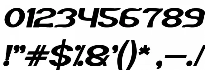 Funatic Bold Italic Font OTHER CHARS