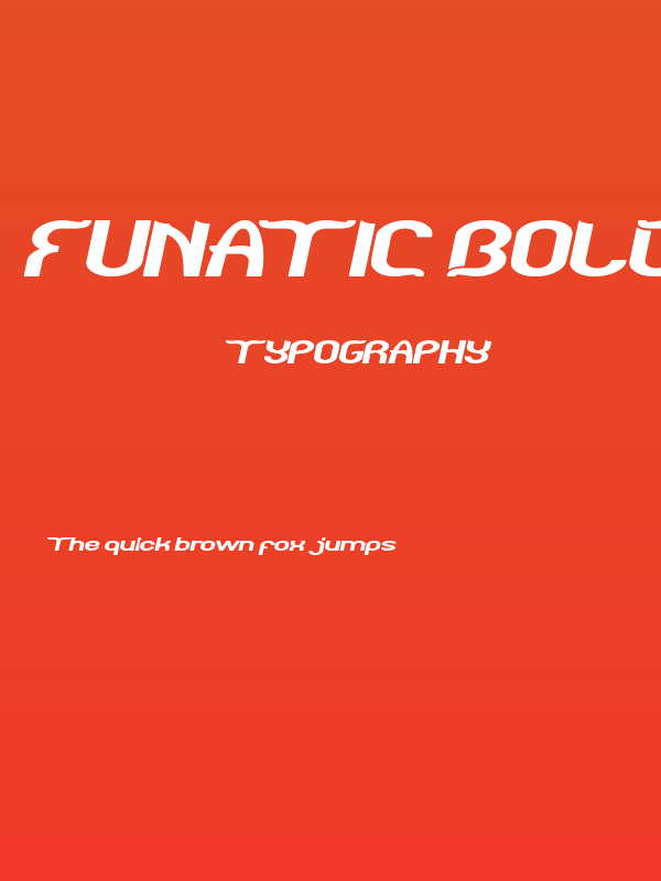 Funatic Bold Italic Poster