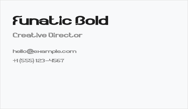 Funatic Bold Business Card
