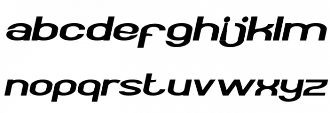 Funatic Italic Schriftart Kleinbuchstaben
