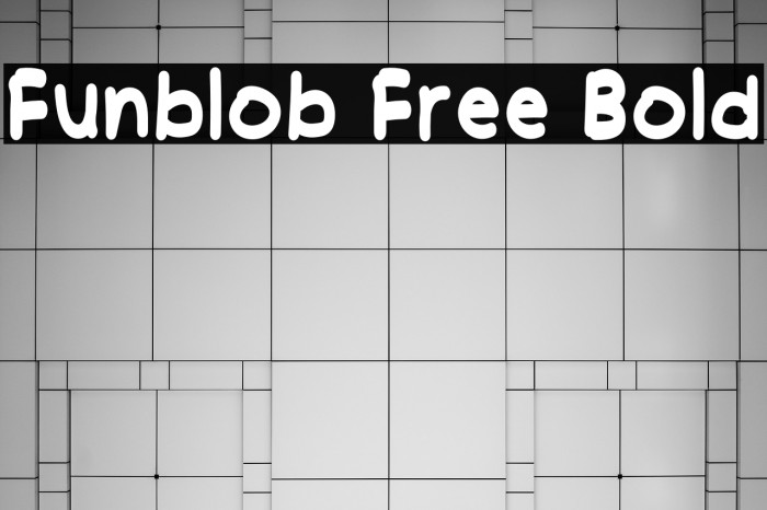Funblob Free Bold Font examples