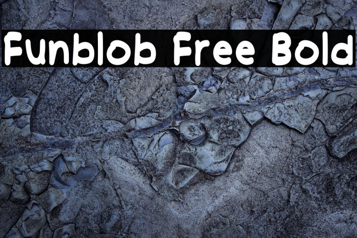 Funblob Free Bold Font examples