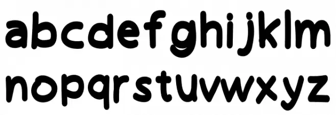 Funblob Free Bold फ़ॉन्ट लोअरकेस