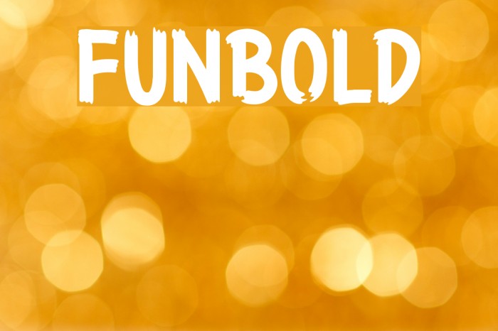 Funbold Font examples