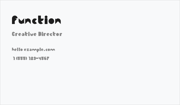 Function Business Card