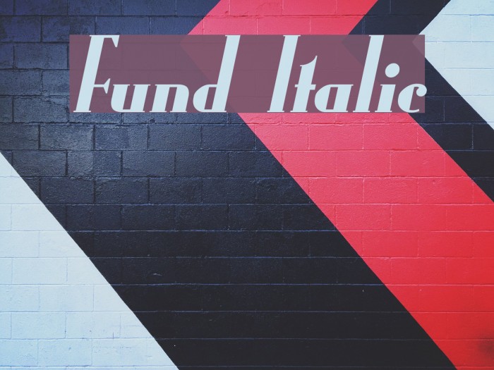 Fund Italic Font examples