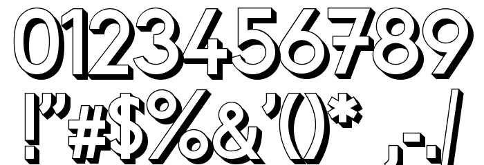 Fundamental 3D Brigade Font OTHER CHARS
