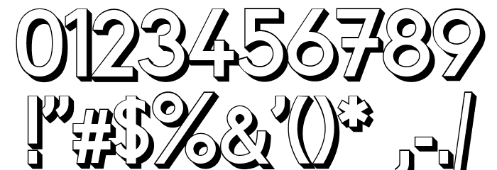 Fundamental 3D Brigade Font OTHER CHARS