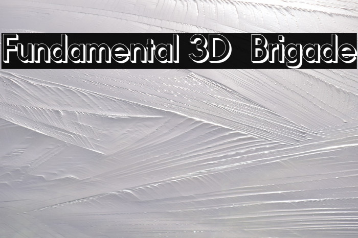 Fundamental 3D Brigade Font examples