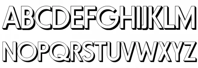 Fundamental 3D Brigade Schriftart Groß