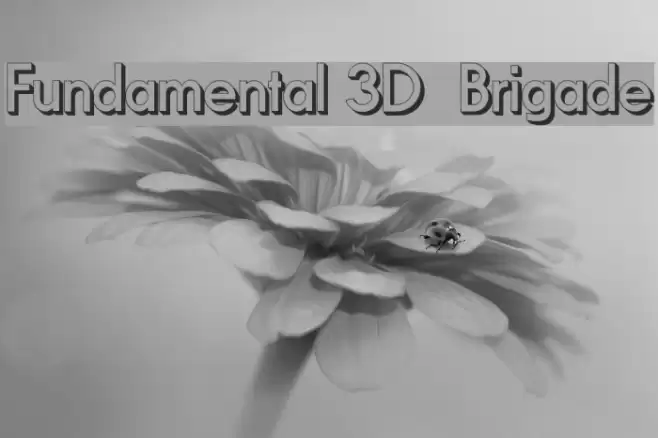 Fundamental 3D Brigade フォント examples