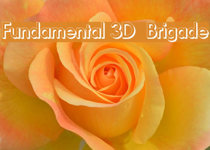 Fundamental 3D Brigade Font examples