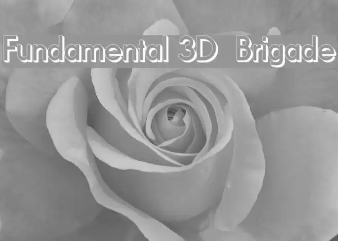 Fundamental 3D Brigade フォント examples