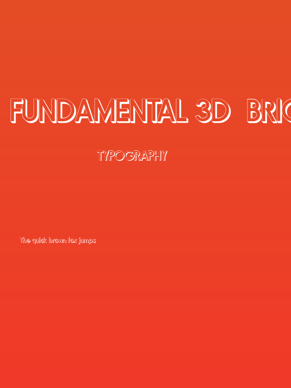 Fundamental 3D  Brigade Poster