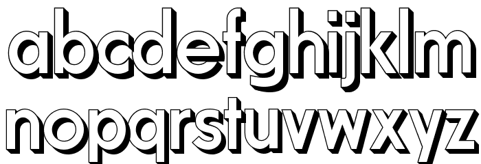 Fundamental 3D Brigade Font LOWERCASE