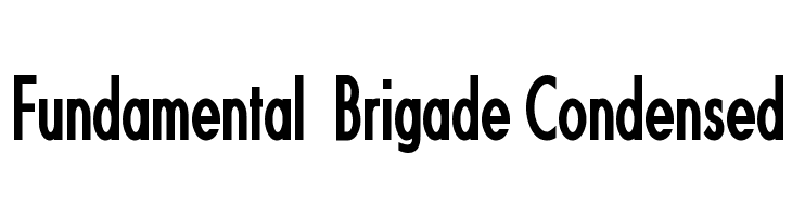 Fundamental  Brigade Condensed  フリーフォントのダウンロード