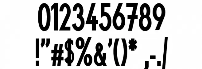 Fundamental  Brigade Condensed Font OTHER CHARS