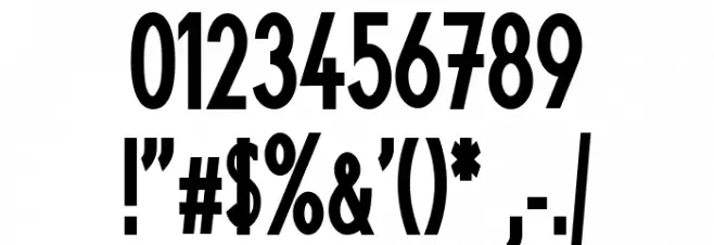 Fundamental  Brigade Condensed Font OTHER CHARS