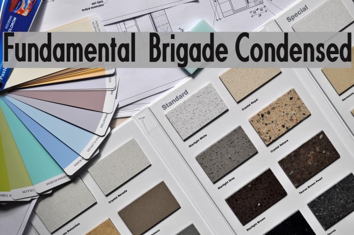 Fundamental Brigade Condensed Font examples