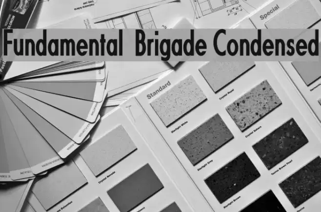 Fundamental  Brigade Condensed Font examples
