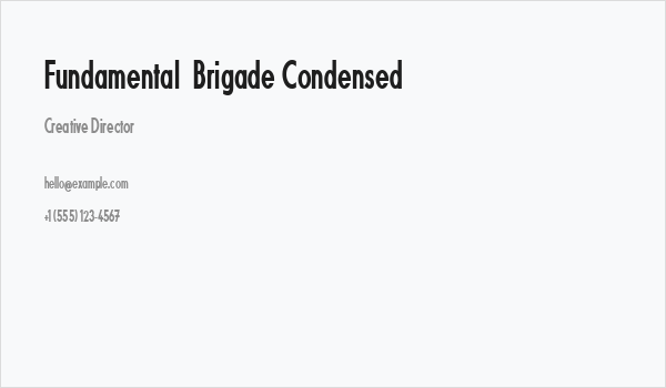 Fundamental  Brigade Condensed Business Card