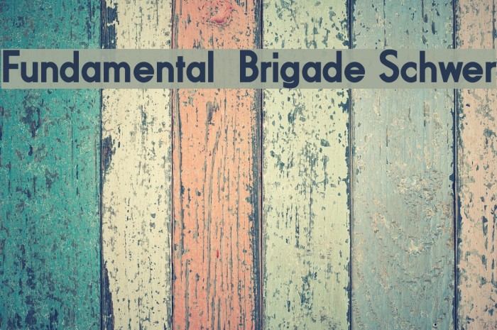 Fundamental Brigade Schwer Font examples