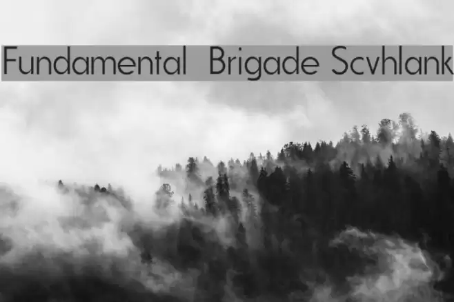 Fundamental Brigade Scvhlank フォント examples