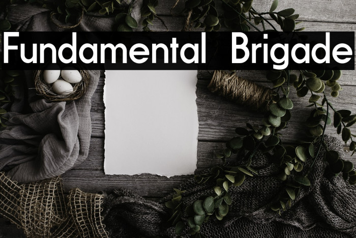Fundamental Brigade Font examples
