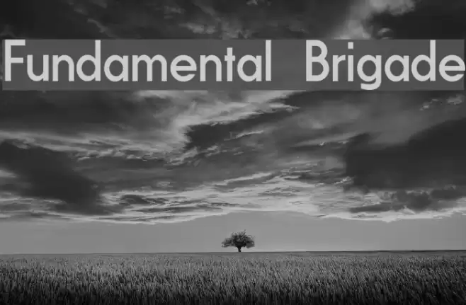 Fundamental  Brigade Font examples