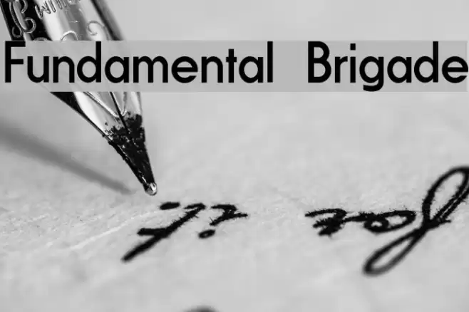 Fundamental  Brigade Font examples