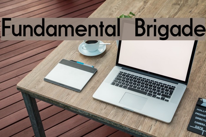 Fundamental Brigade Font examples