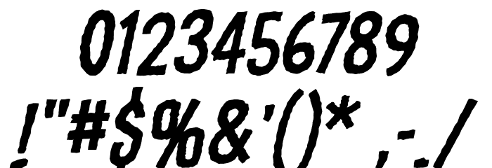 FundeadBB-Italic Font OTHER CHARS