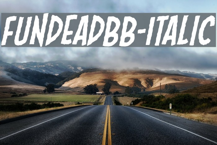 FundeadBB-Italic Font examples