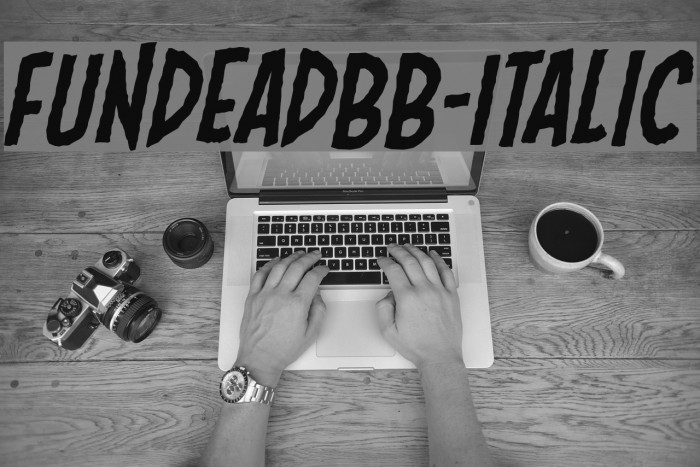 FundeadBB-Italic Font examples