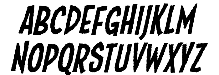 FundeadBB-Italic Font LOWERCASE