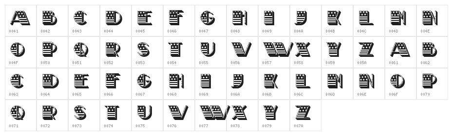 Funeral Regular Character Map