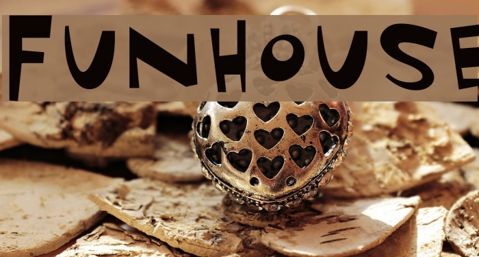 Funhouse Schriftart examples