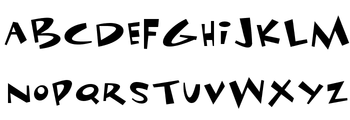 Funhouse Schriftart Kleinbuchstaben