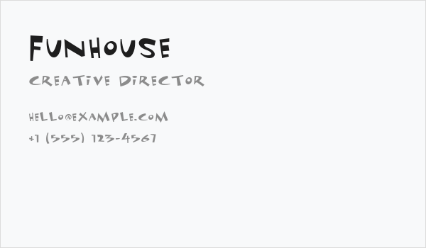 Funhouse Business Card
