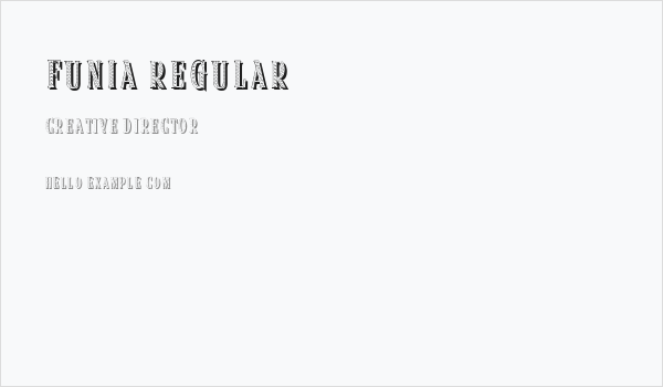 Funia Regular Business Card