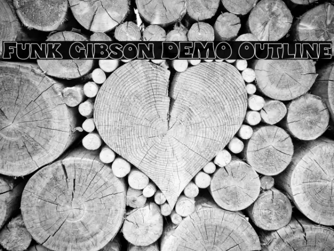 Funk Gibson DEMO Outline फ़ॉन्ट examples