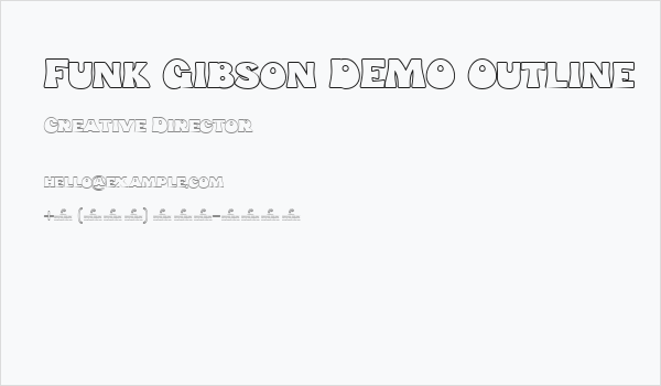 Funk Gibson DEMO Outline Business Card