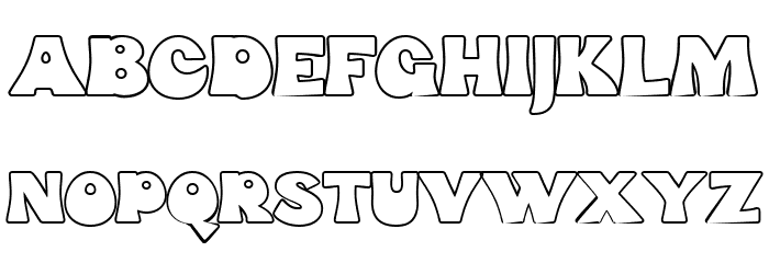Funk Gibson DEMO Outline Font LOWERCASE
