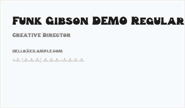 Funk Gibson DEMO Regular Business Card