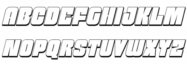 Funk Machine 3D Italic Schriftart Groß