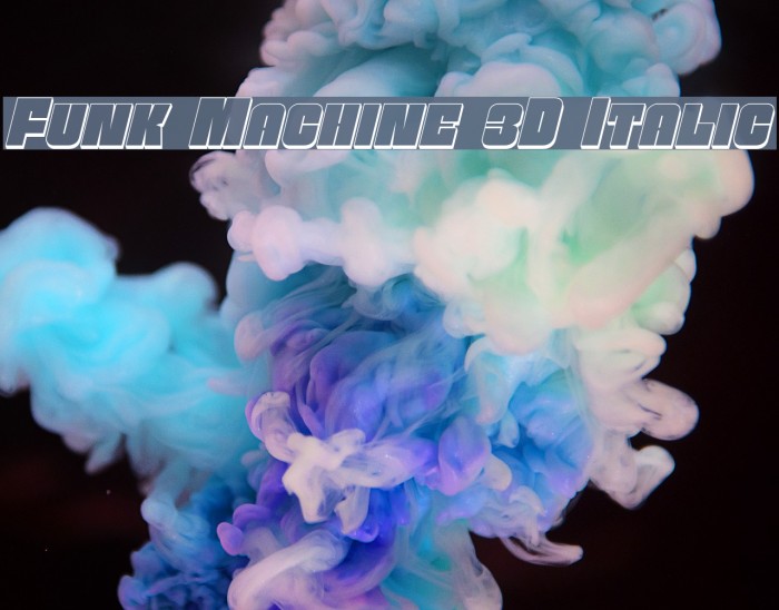 Funk Machine 3D Italic Font examples