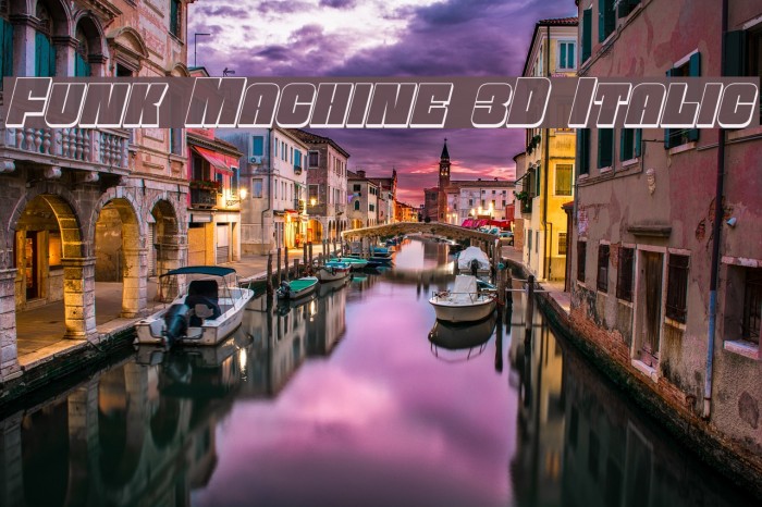 Funk Machine 3D Italic Font examples