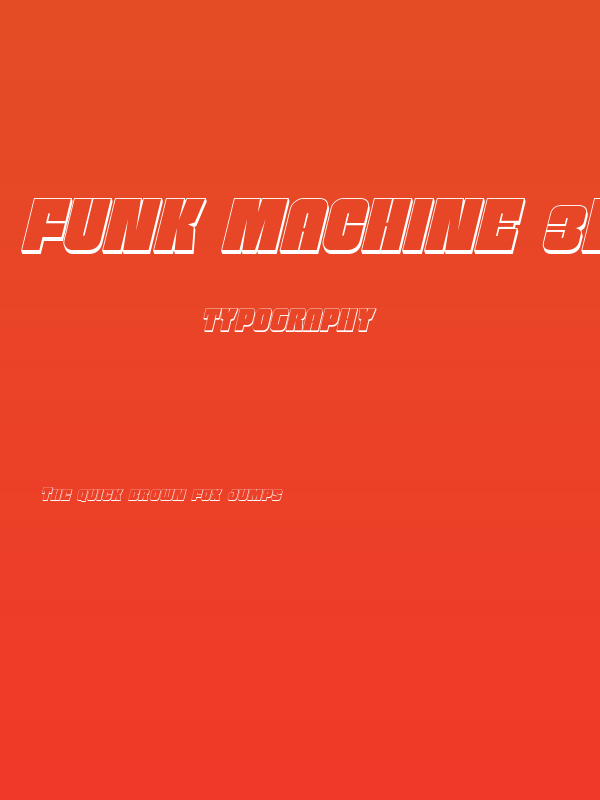 Funk Machine 3D Italic Poster