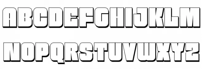 Funk Machine 3D Polices MAJUSCULES